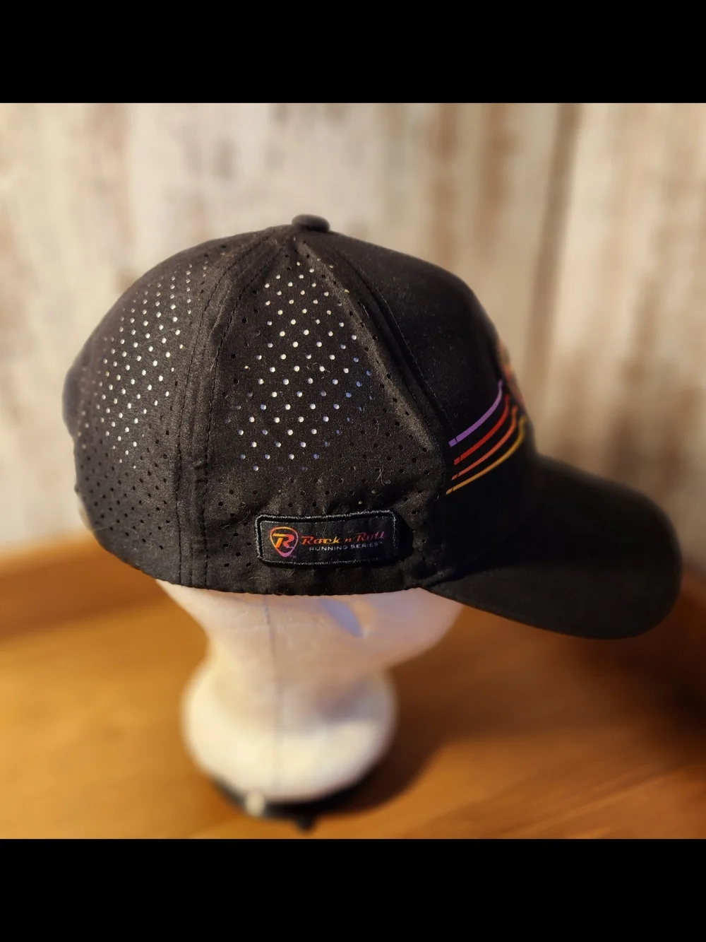 Boco Gear Rock N Roll Marathon Mesh Back Run Hat Cap w/ Multicolor 'R' Emblem